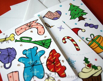 Christmas - Set of 3 greeting cards