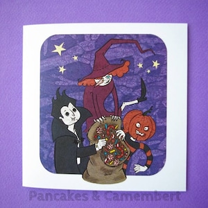 Halloween Square Greeting Card Trick or treat image 1