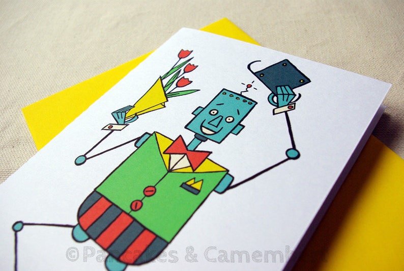 Carte de voeux Robot gentleman image 2