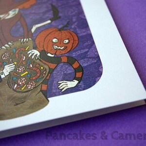 Halloween Square Greeting Card Trick or treat image 2