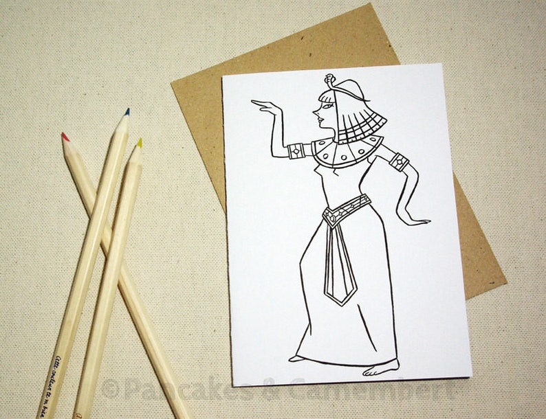 Coloring card DIY Cleopatra image 1