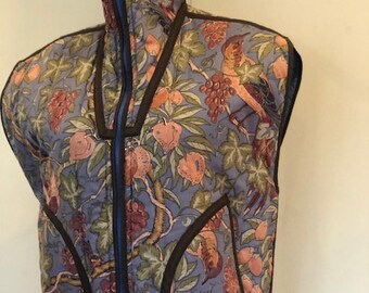 Vintage handmade quilted printed gillet