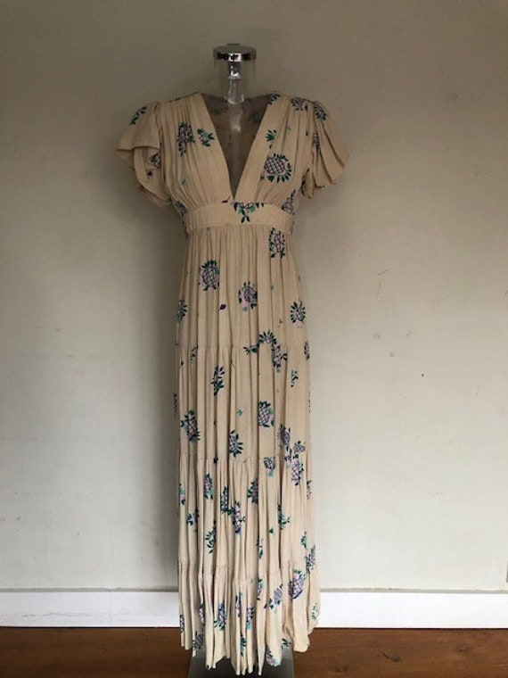 Vintage Ossie Clark dress with Celia Birtwell prin