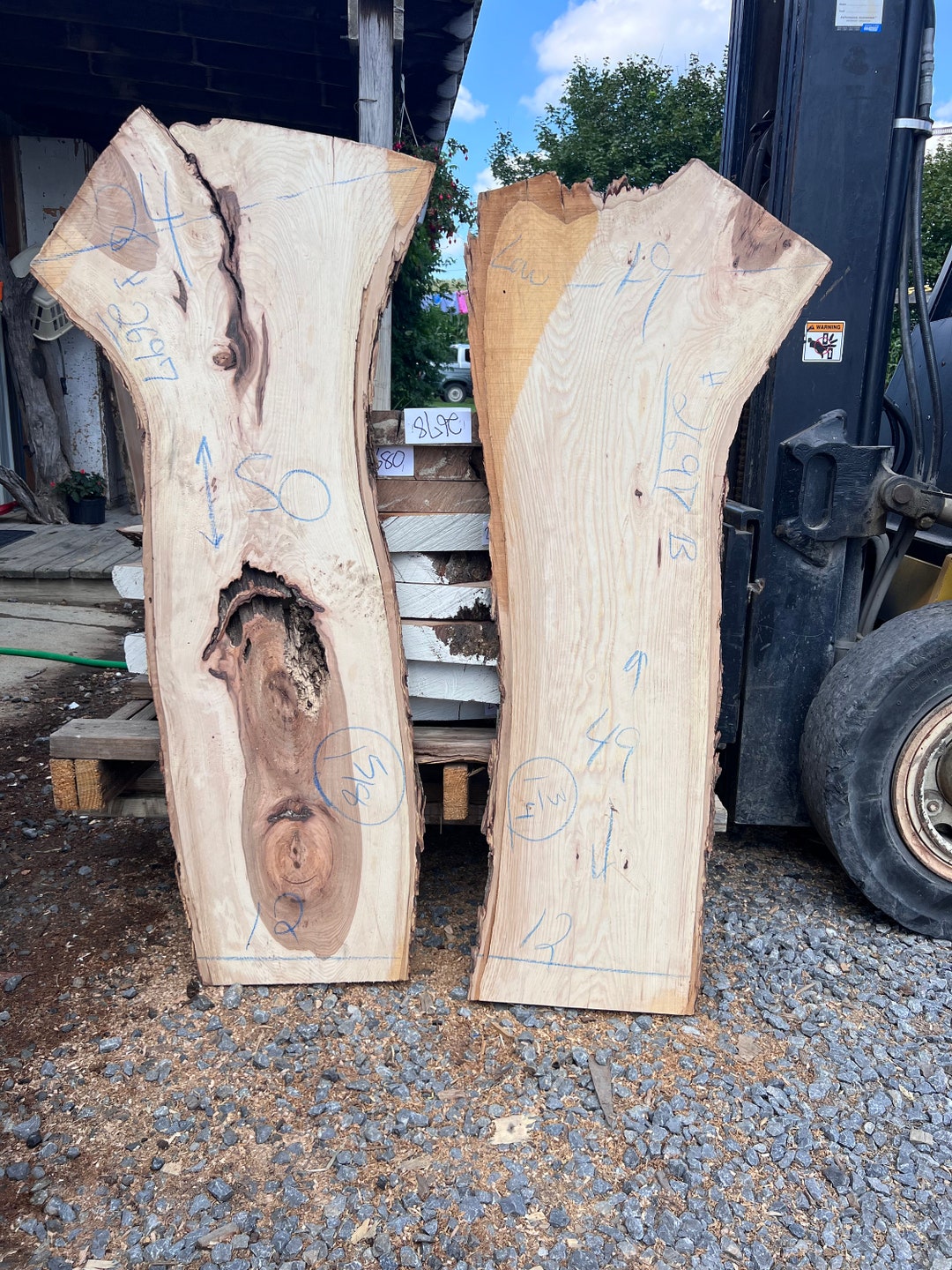 Live Edge Hickory Slabs 26972pcs Etsy