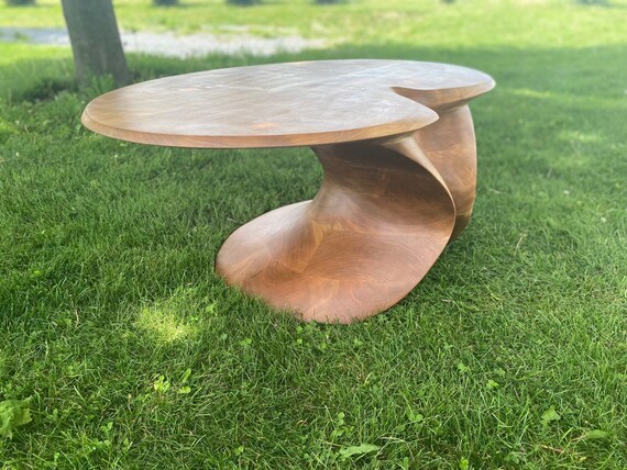 Sculptural on sale coffee table