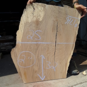 Live Edge White Oak Slab # 1716