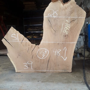 Live Edge White Oak Slab # 1668