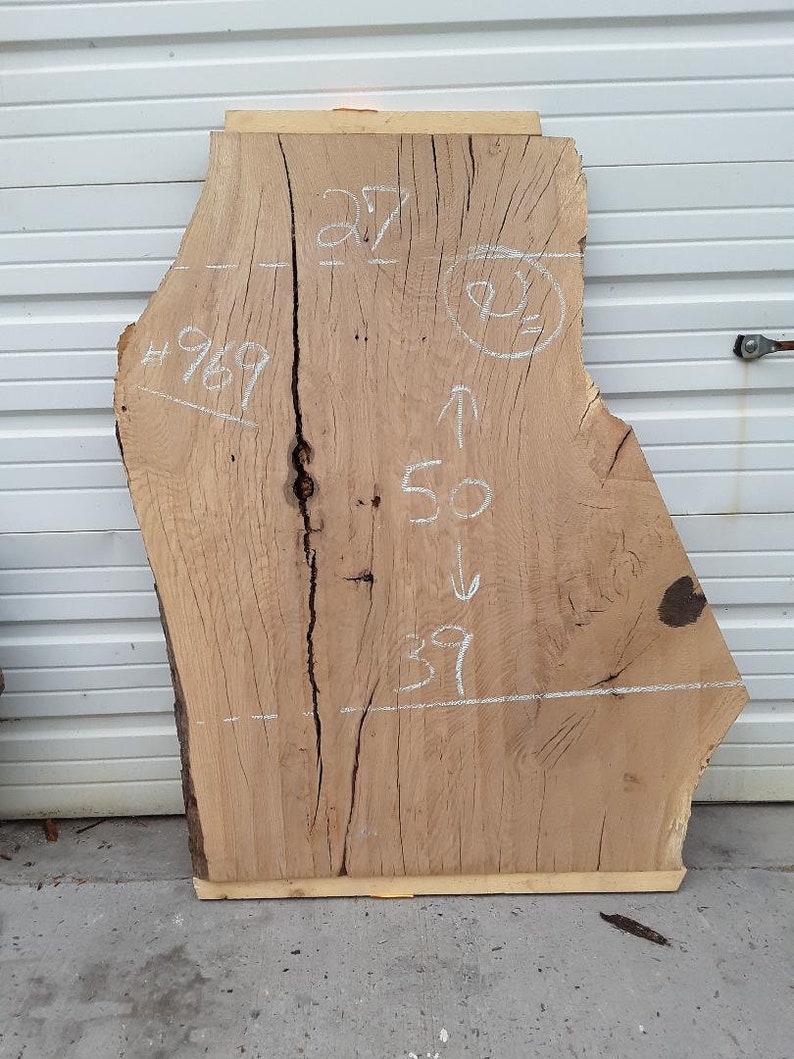 White Oak Slab #969 *KNARLY*