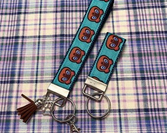 Tanuki Key Fob / Keychain / Wristlet / Video Game / Animal / Cozy Gamer