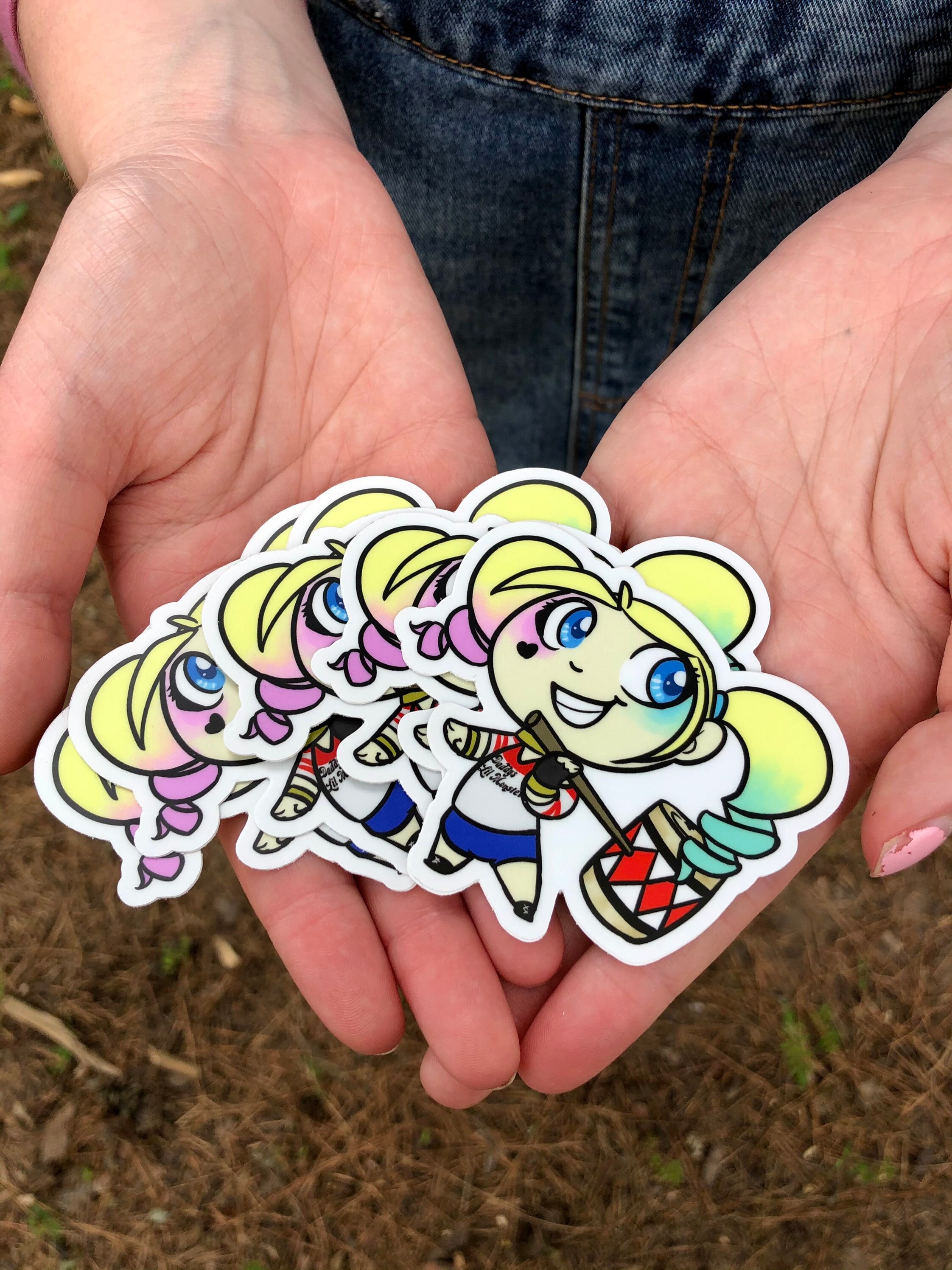 harley quinn inspired vinyl sticker weatherproof joker etsy