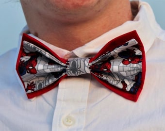 Spider Men Bow Tie / Adult and Child Sizes
