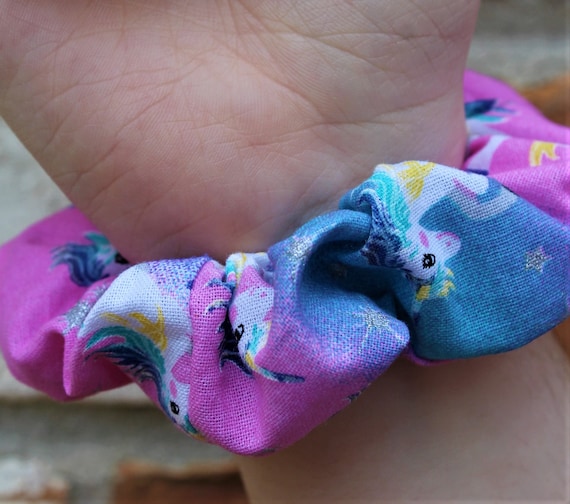 Unicorn Scrunchie / Magical Scrunchies / Hair Tie / Messy Bun Etsy