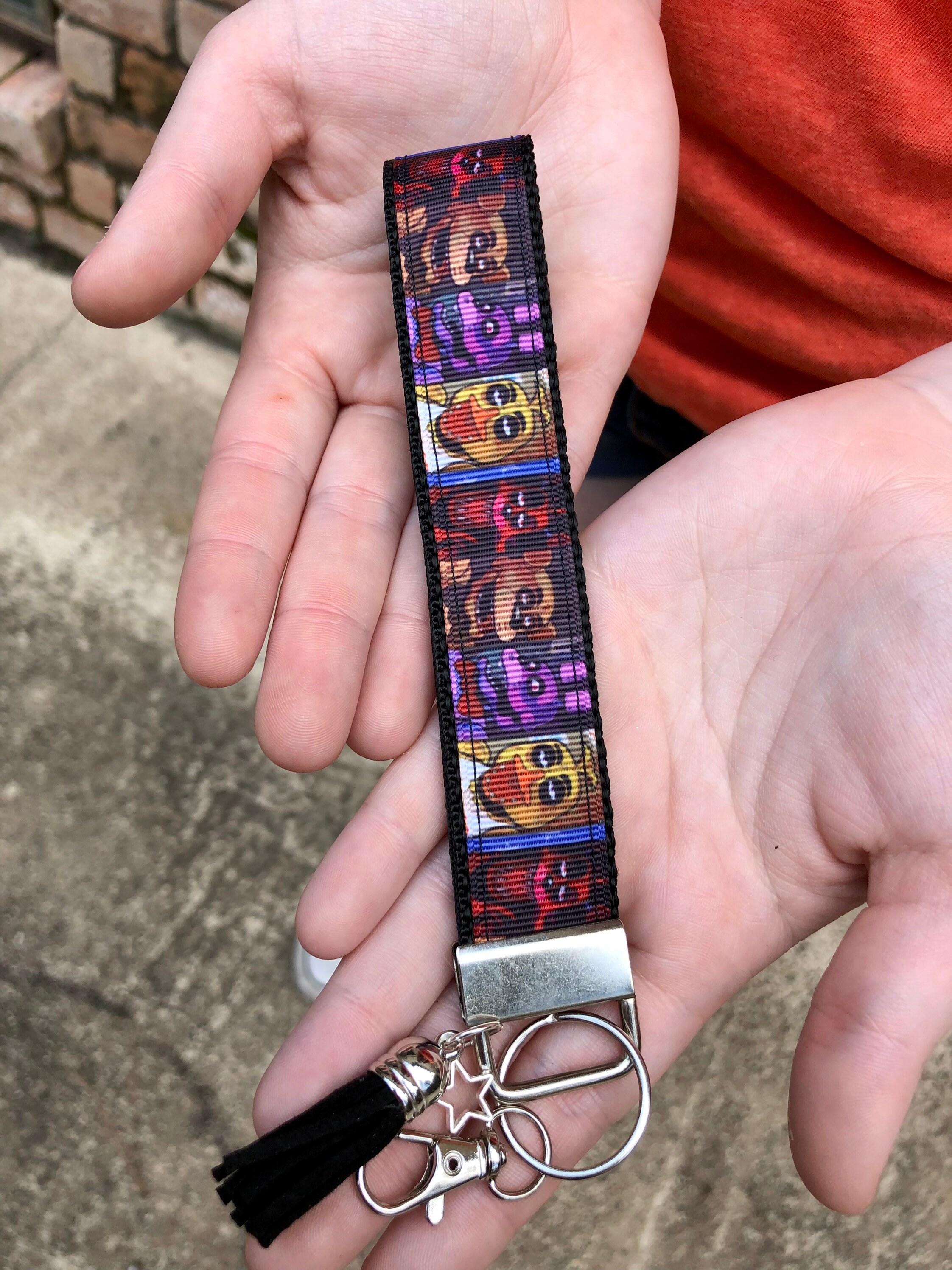 Fnb Rope Key Holder Five Nights at Fazbear Key Fob / Keychain / Wristlet - Etsy
