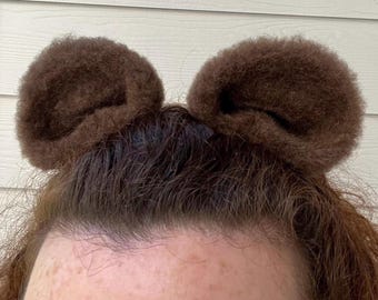 Fermagli per capelli con orecchie da orso bruno / Ewok / Cosplay / Kawaii / Anime / Costume