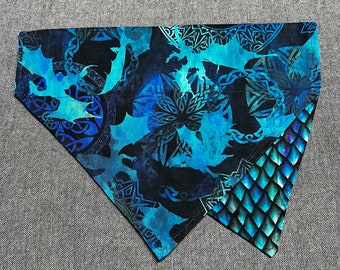 Dragon Reversible Over the Collar Pet Bandana