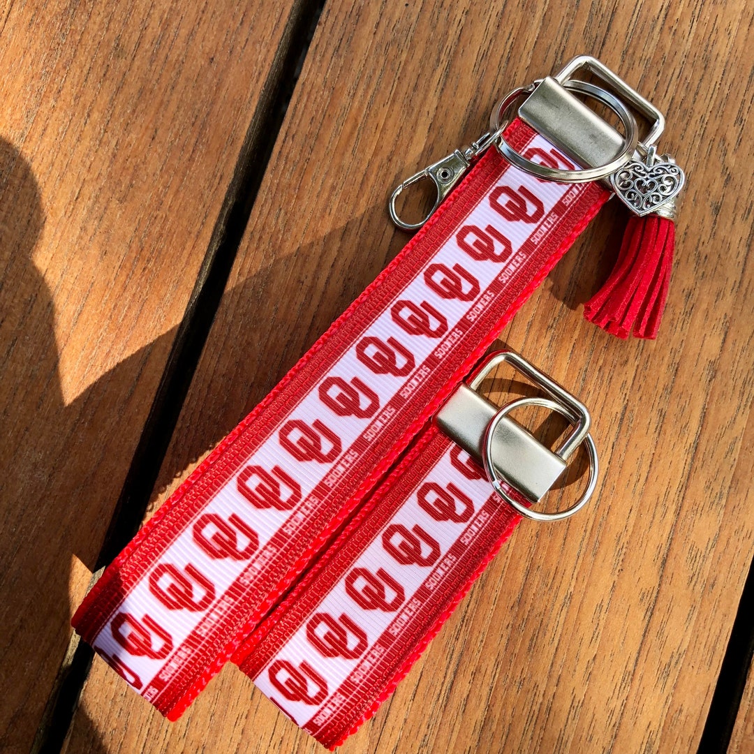 Oklahoma U School Key Fob / Keychain / Wristlet Etsy