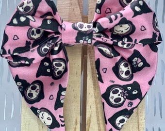 Cute Grim Reaper Large Hair Bow / Sailor Hair Bow