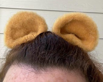 Fermagli per capelli con orecchie da orso arancione di Pooh / Biondo / Orecchie da leone / Cosplay