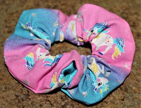 Unicorn Scrunchie Magical Scrunchies Hair Tie Messy Bun