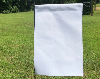 White Canvas Garden Flag Blanks