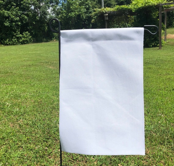 White Canvas Garden Flag Blanks Etsy