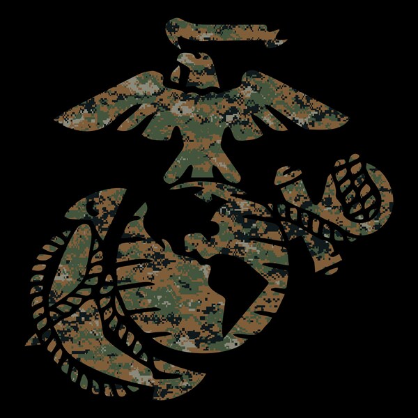 United States Marine Corps Decal Woodland MARPAT Camo Eagle Globe and Anchor Logo Officially Licensed USMC EGA Laminated