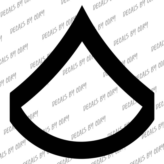 US Army Private First Class PFC E 3 E3 Rank Decal United Etsy