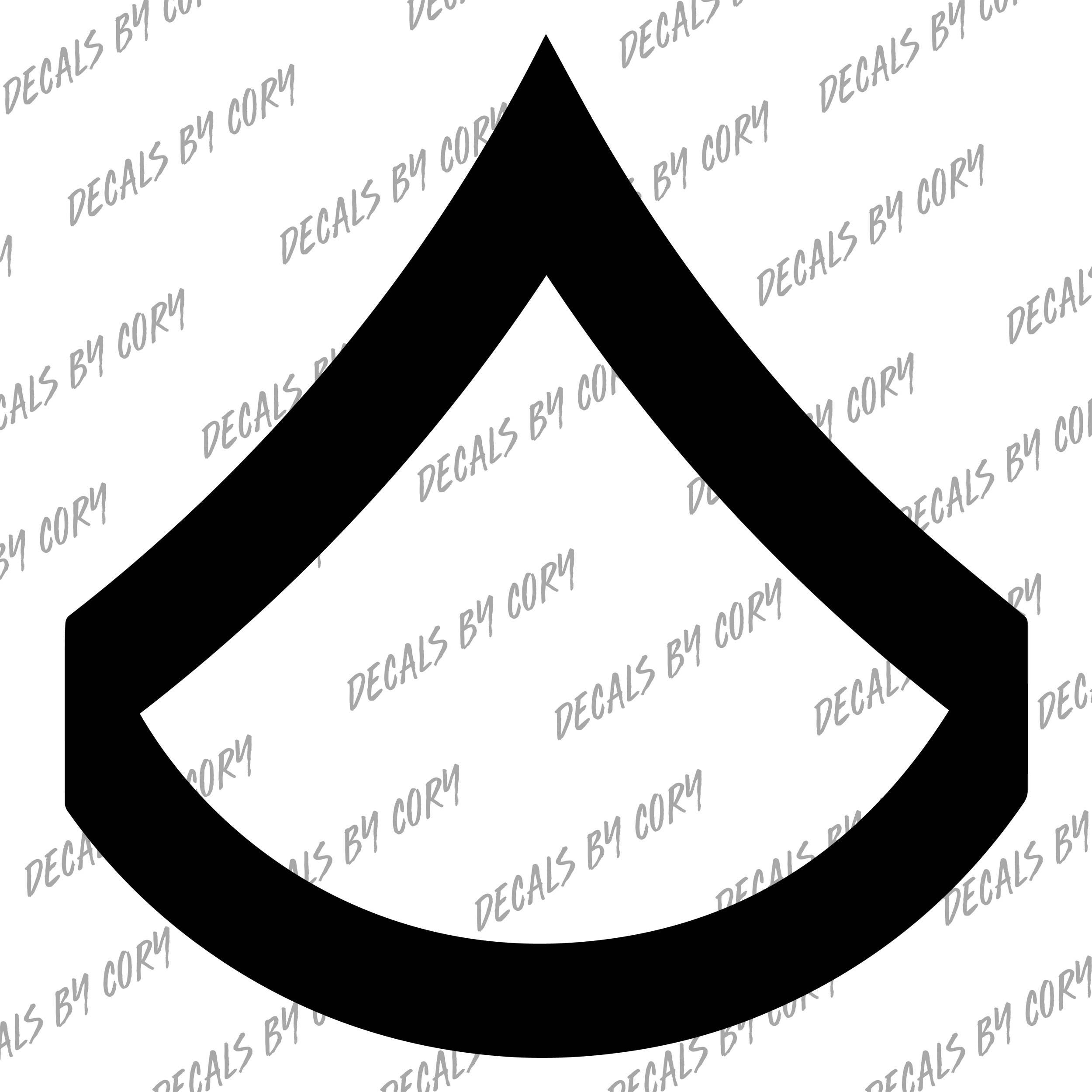 US Army Private First Class PFC E3 E3 Rank Decal United Etsy