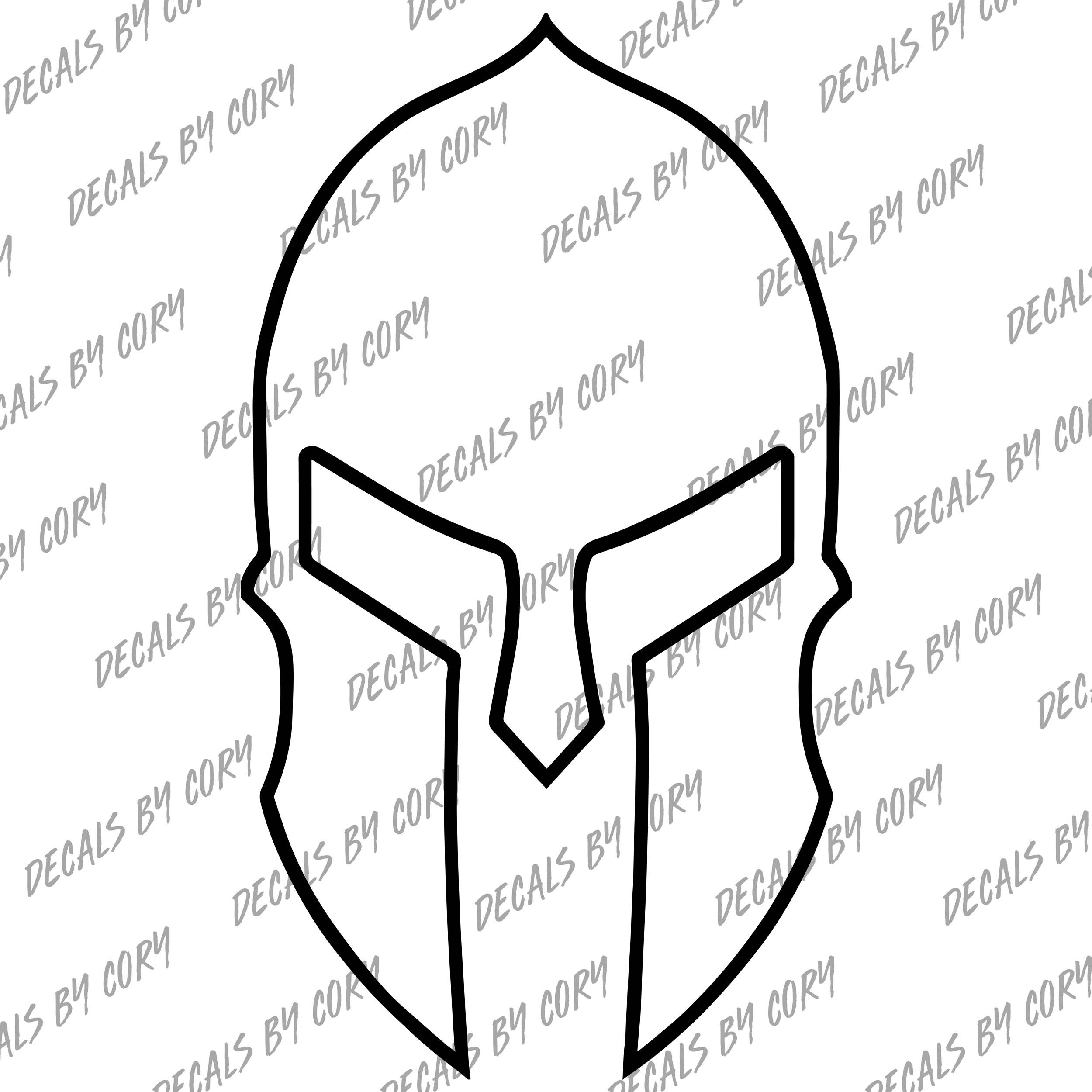 Spartan Helmet Car Decal Outline Second Amendment Molon Labe | Etsy