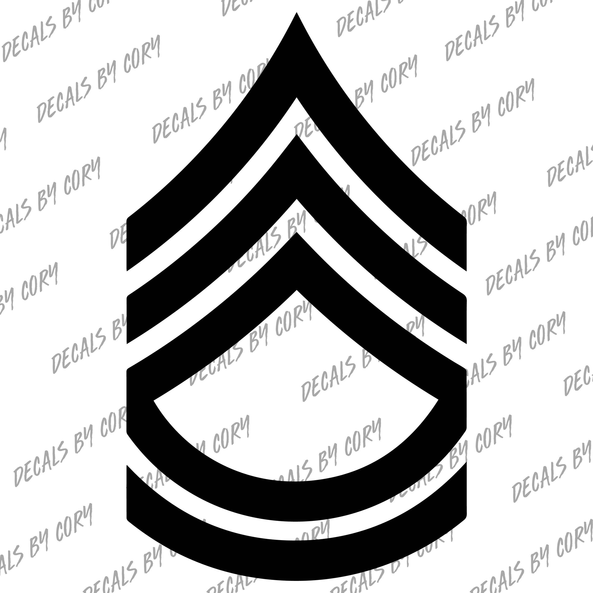 US Army Sergeant First Class SFC E7 E7 Rank Decal United Etsy
