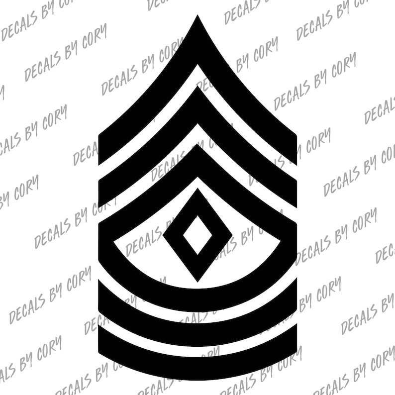 US Army First Sergeant 1SG E8 E8 Rank Decal United States Etsy