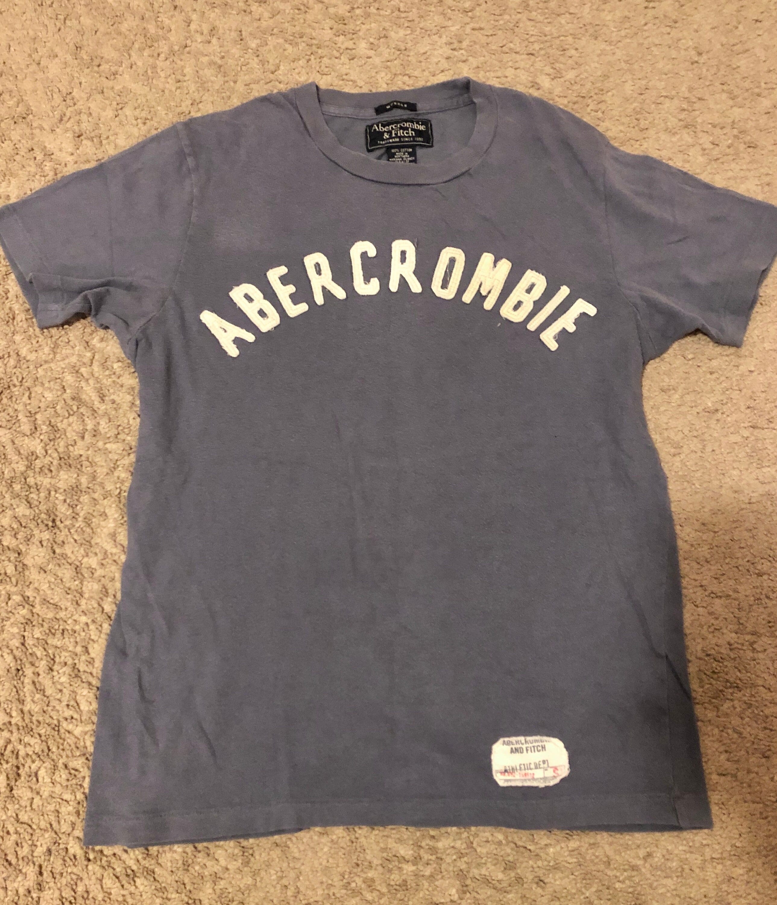 Abercrombie & Fitch Tシャツ 2枚セット 2000年初頭 Men's Very Rare Early 2000's Grayish Blue Abercrombie & Fitch T