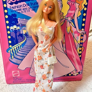 Vintage Barbie 1997 Fashion Avenue Floral Dress With Purse #18093