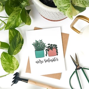 Carte Nous sommes des camarades du sol // Carte de jeu de mots // Carte Amoureux des plantes // Carte Âmes sœurs // Carte d'anniversaire // / Cartes de petit garçon