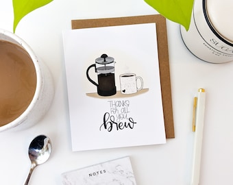Carte Merci pour tout ce que vous faites : amateur de café, merci