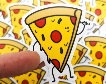Pizza Pete Vinyl Sticker // Pizza Sticker // Pizza Man // Waterbottle Decal // Laptop Decal // Waterproof Sticker