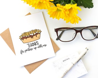 Thanks For Poutine Up With Me Card - Pun Anniversary Apology
