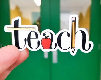 Teach Vinyl Sticker // Teacher Stickers // Stickers for Teachers // Vinyl Stickers // Teacher Life // Stickers For Teachers
