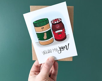 Tarjeta de felicitación "Eres mi mermelada": Tarjeta de amor con un toque de humor