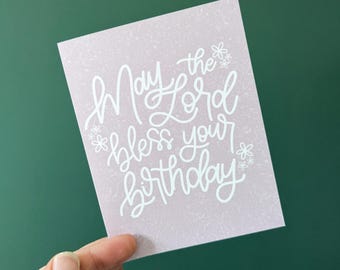 Tarjeta de felicitación de cumpleaños // Tarjetas cristianas // Tarjetas religiosas