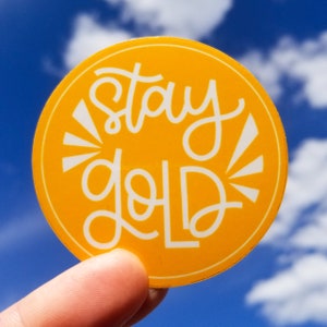 Stay Gold Vinyl Sticker // Stay Stickers // Stay Gold Pony Boy // Stickers // Vinyl Stickers // Water Bottle Stickers