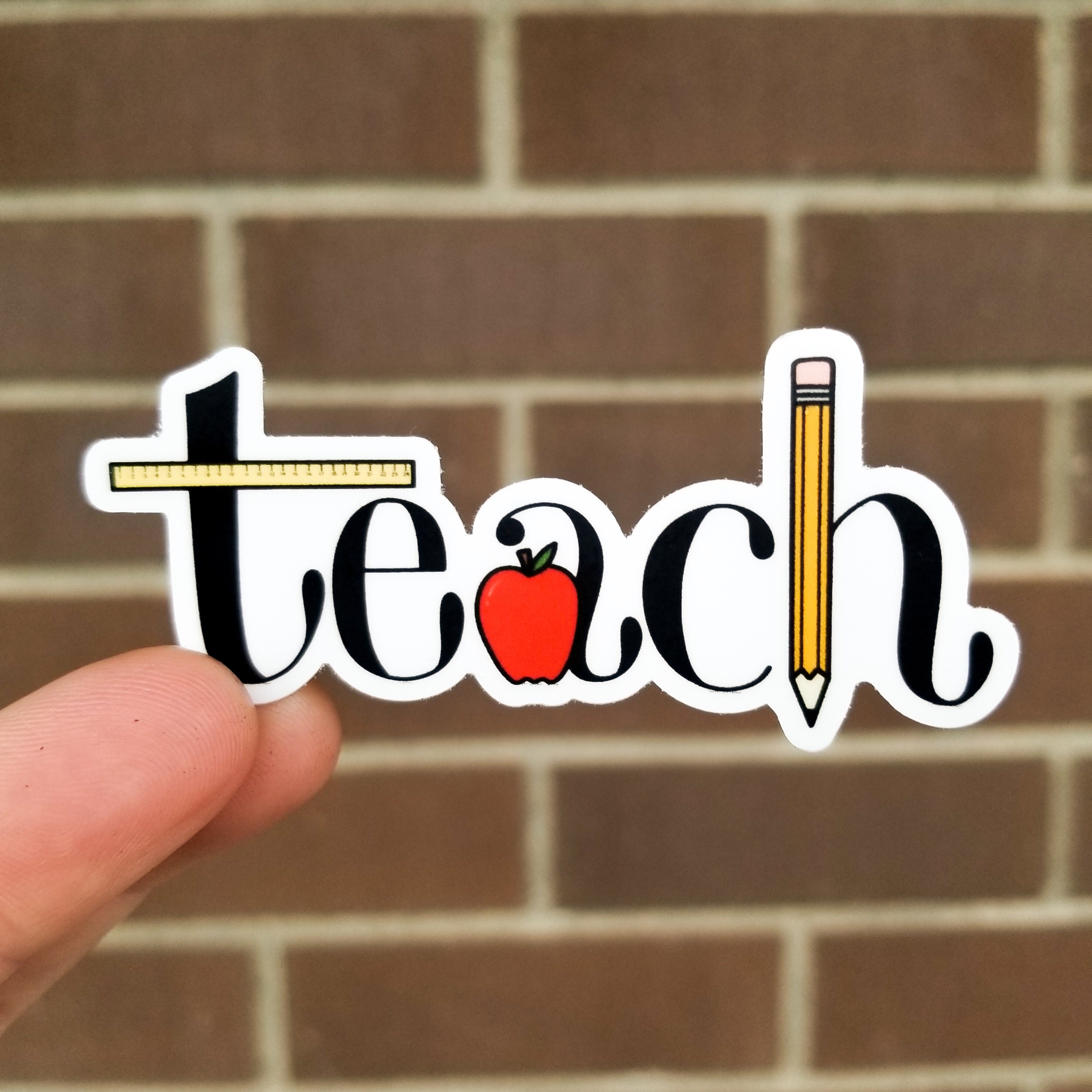 Teach Vinyl Sticker // Teacher Stickers // Stickers for - Etsy Canada