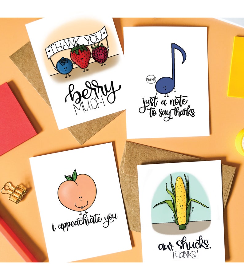 Thank You Berry Much Card // Thank You Card // Thank You Very Much Card // Berries // Punny Cards/ Punny Cards image 6