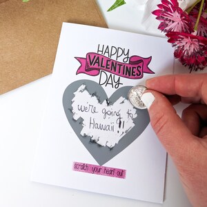 Carte de voeux à gratter Joyeuse Saint-Valentin//Carte de Saint-Valentin//Saint-Valentin//Grattez et gagnez/Cartes de petit garçon