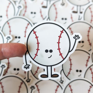 Bob the Baseball Sticker // Baseball Sticker //Waterproof Stickers // Laptop Decals // Waterbottle Stickers