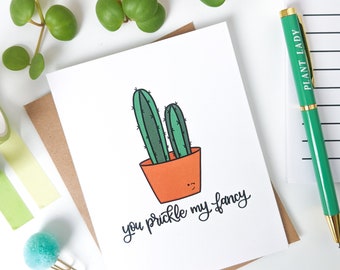 You Prickle My Fancy Card // Pun Card // Valentine's Card // Love Card/ Punny Cards