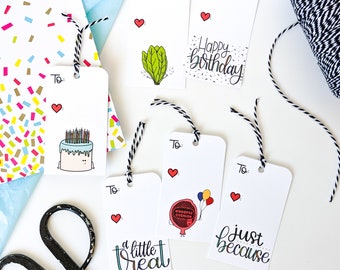 Gift Tags // Birthday Gift Tags // Cute Gift Tags // Fun Gift Tags / Punny Cards