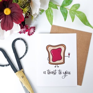 Carte Un toast pour vous//Carte de fête/Carte d'anniversaire//Carte de départ à la retraite//Carte de remise des diplômes//Carte chérubin/Carte réussite/Cartes chérubin