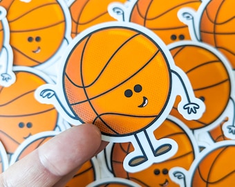 Basketball Benny Sticker // Basketball Sticker // Waterproof Stickers // Laptop Decals // Waterbottle Stickers