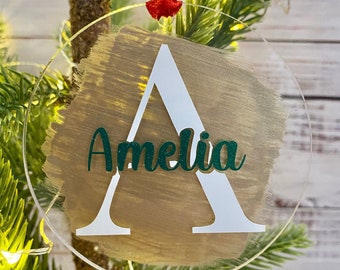 Custom Christmas ornament - ornament - name ornament - personalized Christmas ornaments - Christmas gift - stocking stuffer - painted